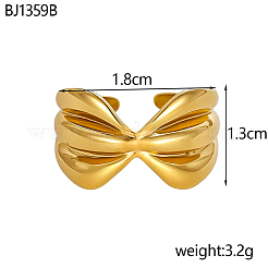 Bagues de manchette ouvertes en acier inoxydable 304 pour femmes&nbsp;SA-OY003-51G