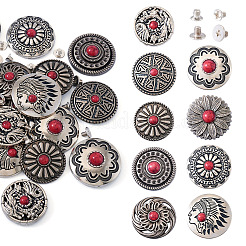 9 Stil Legierung dekorative Nieten&nbsp;BUTT-SW0001-04B