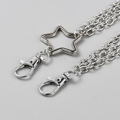 Mehrlagiger Kettengürtel mit Iron Star-Motiv für Hosen&nbsp;AJEW-WH20070-007