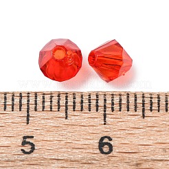 Facettierte Bicone transparente Acryl-Perlen&nbsp;DBB6mm07