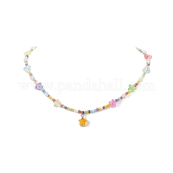 Collares de abalorios de vidrio mostacillas&nbsp;NJEW-JN04261