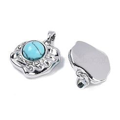 Pendentifs de turquoise synthétique&nbsp;KK-U043-43P-B
