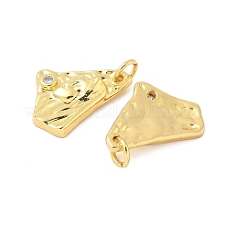 Pendenti in zirconi cubici trasparenti in micro pavè di ottone&nbsp;KK-B139-24B-G