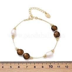 Bracelets en perles d'eau douce naturelles en laiton pour femmes&nbsp;BJEW-U046-01G