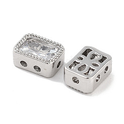 Abalorios de latón con pavé de circonitas&nbsp;KK-C051-48P-04