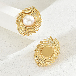 Boucles d'oreilles élégantes en forme de spirale vortex en acier inoxydable 201&nbsp;NA7671