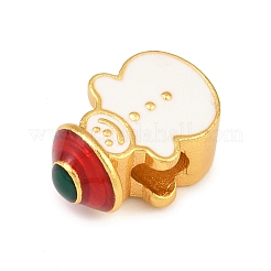 Perline europee in ottone smaltato di Natale&nbsp;LS-KK-F922-03D-G