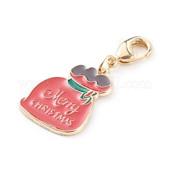 Weihnachtliche Legierungs-Emaille-Anhänger&nbsp;HJEW-JM00457-04