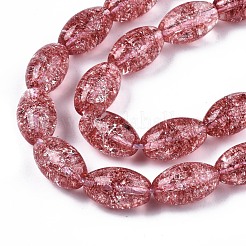 Trasparente perle di vetro crackle fili&nbsp;GLAA-S192-B-010H
