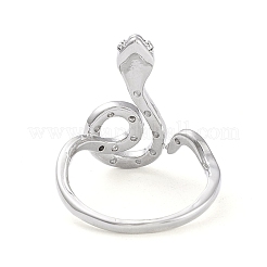 Messing Micro Pave klare Manschettenringe aus Zirkonia&nbsp;RJEW-P015-05