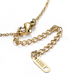 (vente d'usine de bijoux) Colliers pendentifs en chaînes de câble en acier inoxydable 304&nbsp;NJEW-F267-21G