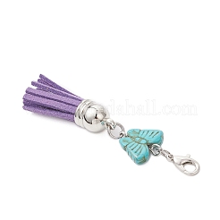 Pendentifs décoratifs en forme de papillon en turquoise synthétique&nbsp;HJEW-JM03736