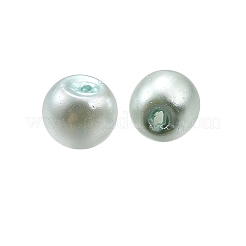 Peinture cuite perles de verre nacré perles rondes&nbsp;HY-XCP0001-25C