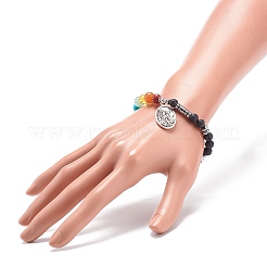 Juego de pulseras elásticas de hematita sintética&nbsp;BJEW-JB08733