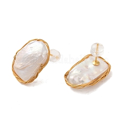 Clous d'oreilles en argent sterling&nbsp;EJEW-K273-38G