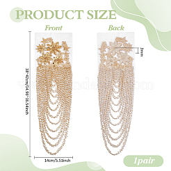 1 paio di spalline in paillettes di plastica ricamate&nbsp;DIY-FG0009-99B
