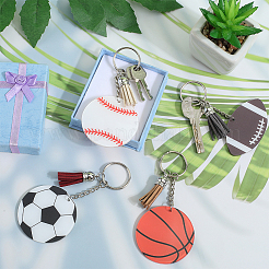 DIY Sportball Acryl Anhänger Schlüsselanhänger Bausätze&nbsp;DIY-SP0001-43