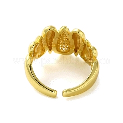 Latón con anillos de circonita cúbica&nbsp;RJEW-B057-01G-02