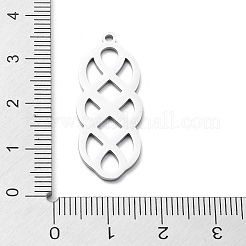 Pendentifs en acier inoxydable 304 anti-ternissement&nbsp;STAS-D036-08P