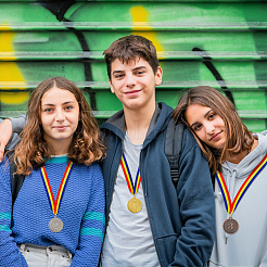 3 Stück Medaille aus 3 Farben Legierung&nbsp;AJEW-FH0005-80