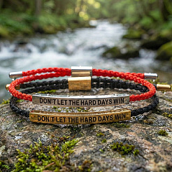 2 pulsera con dije de acero inoxidable 304 con frase motivacional 
