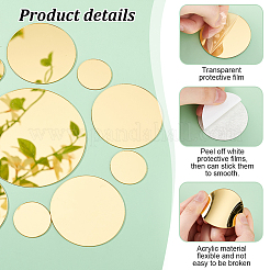 100 feuille de cabochons acryliques adhésifs de 4 styles&nbsp;DIY-PH0022-93C