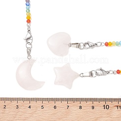 5 Stück natürliches Rosenquarz-Pendel&nbsp;PALLOY-JF05239