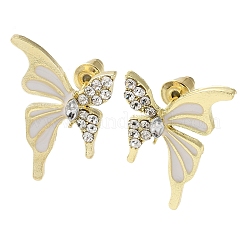 Schmetterling Legierung Emaille Ohrstecker&nbsp;EJEW-F408-03G