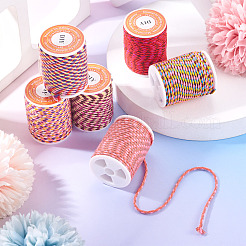 6 Rolle 6 Farben 4-fädige Polycotton-Kordel mit Metallicfaden&nbsp;OCOR-TA0003-05B