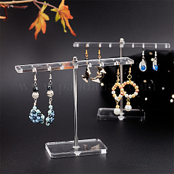 Espositori per orecchini in acrilico a forma di t&nbsp;ODIS-WH0029-97