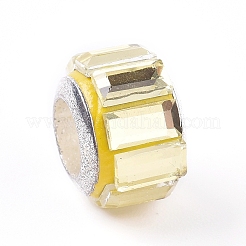 Perles européennes en verre&nbsp;LS-GPDL-WH0001-01F