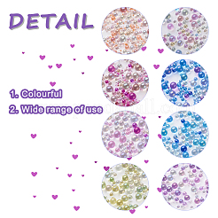240 g 8 Farben AB-Farbe überzogen DIY 3D Nail Art Dekoration Mini Glasperlen&nbsp;EGLA-CD0001-06