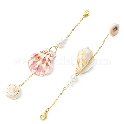 4 pz 4 stili di decorazioni pendenti in conchiglia naturale&nbsp;HJEW-TA00460