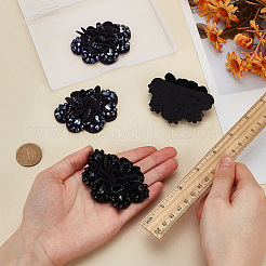 4 Stück 2 Farben Blumensamt mit Strass-Schuhdekorationen&nbsp;DIY-FG0006-43