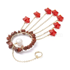 Décorations pendentif étoile en verre&nbsp;HJEW-JM01247-05