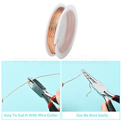 Fil de bijoux en cuivre rond&nbsp;CWIR-S002-0.8mm-03