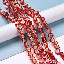 Millefiori a mano fili di perline di vetro&nbsp;LAMP-J035-10mm-51