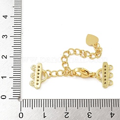 Kettenverlängerung aus Messing mit Mikropflaster und Zirkonia&nbsp;KK-A234-017G