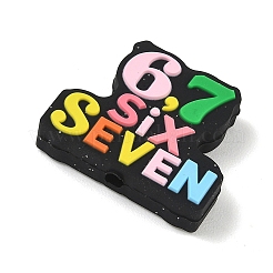 Perles en silicone numéro 6 et 7 sur le thème des dessins animés&nbsp;SIL-E013-02B