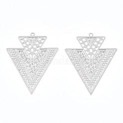 Crémaillère en laiton placage pendentifs en filigrane&nbsp;KKC-T001-59P