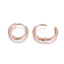 Boucles d'oreilles créoles en acier inoxydable 304&nbsp;EJEW-G272-02-10mm-RG
