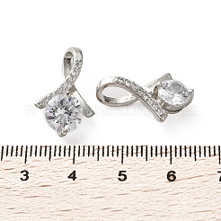 Pendentifs en laiton zircon cubique transparent&nbsp;KK-Z105-02P