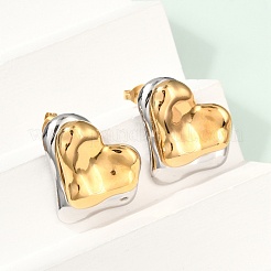 Boucles d'oreilles à tige en acier inoxydable 304&nbsp;EJEW-U045-04A-GP