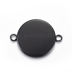 Edelstahl Cabochon Stecker Fassungen&nbsp;STAS-L211-04C-B