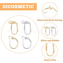40 pz 4 stile ottone a leva per orecchini&nbsp;KK-DC0002-15