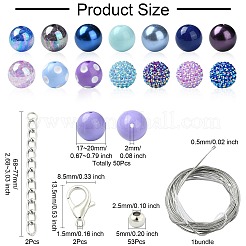 Kit per la creazione di decorazioni per ciondoli e braccialetti di gomma da masticare fai da te&nbsp;MACR-CJC0010-01C