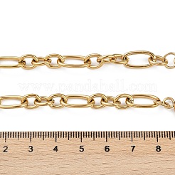 Ionenplattierung (IP) 304 Edelstahl Figaro Kette Halsketten&nbsp;NJEW-O124-03G
