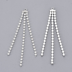 Grandi ciondoli in catena con strass in ottone&nbsp;KK-R129-09S