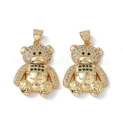 Colgante micropavé cubic zirconia de latón&nbsp;KK-B061-20G-01