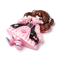 Cartoon Mädchen undurchsichtige Harz Decoden Cabochons&nbsp;RESI-S392-01A-05